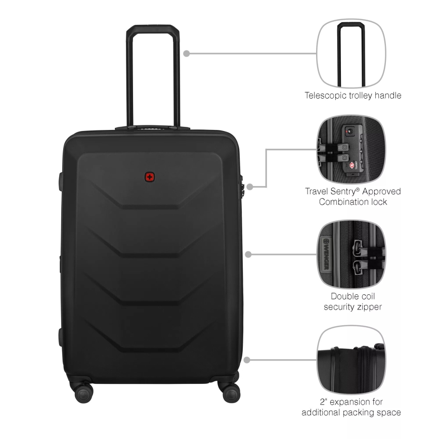 Wenger - Putni kofer na točkovima 93 l Prymo crna