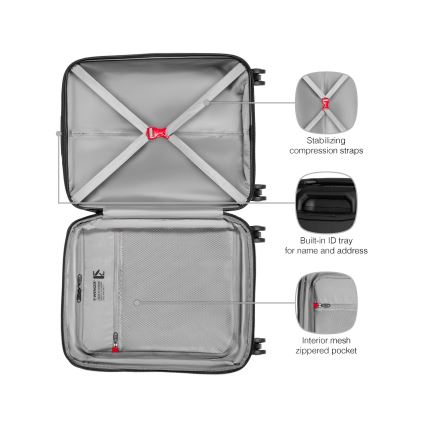 Wenger - Putni kofer sa točkićima Prymo 36 l crne boje