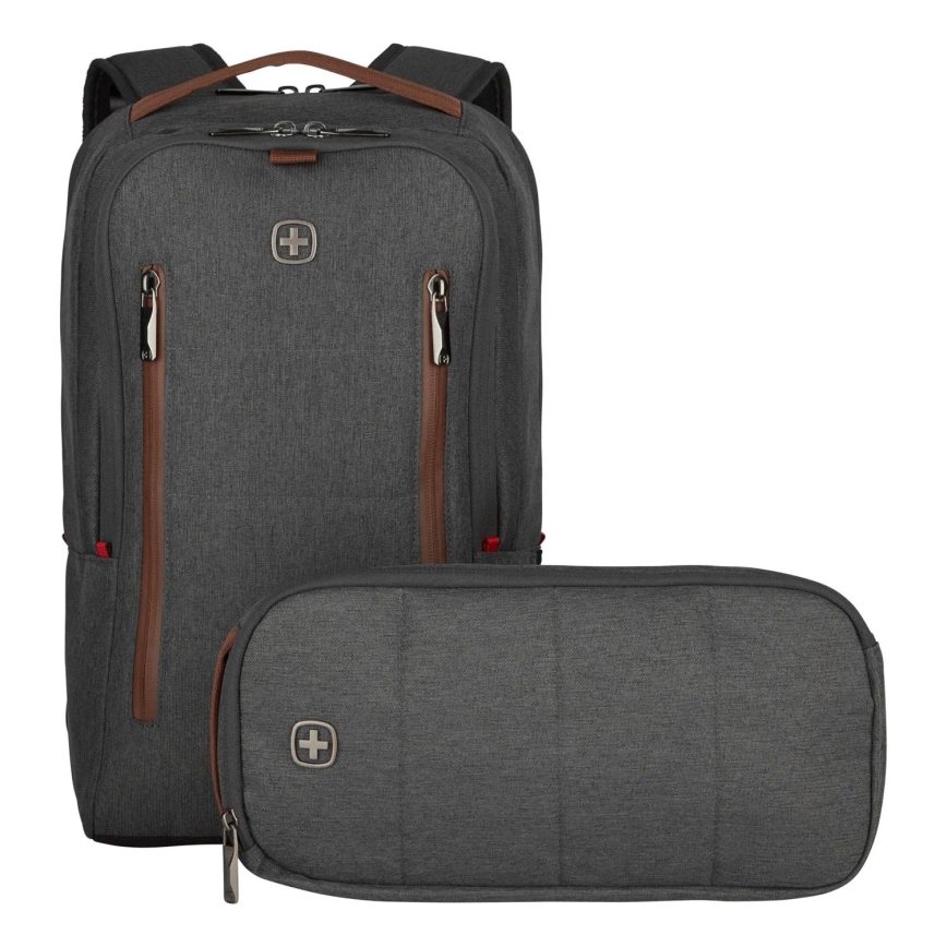 Wenger - Ranac za laptop 15 l 16 sa džepom za tablet 12 + crossbody tašna City Upgrade 2u1 siva