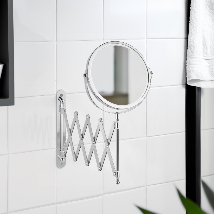 WENKO 15165100 - Kozmetičko ogledalo EXCLUSIVE 19x38,5 cm sjajni hrom
