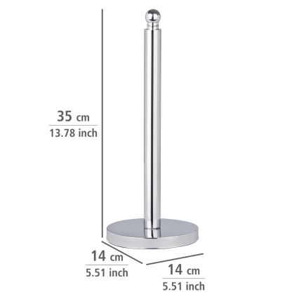 WENKO 16878100 - Držač toalet papira VITERBO 14x35 cm srebrne boje