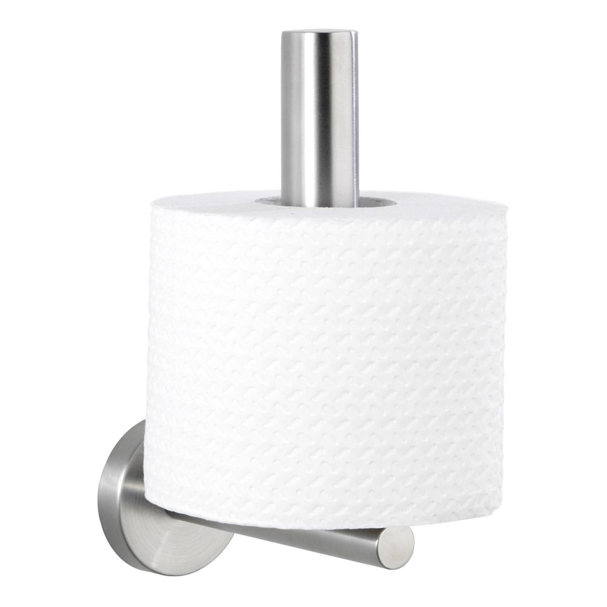 WENKO 19613100 - Držač toaletnog papira BOSIO MATT 8x18 cm nerđajući čelik/srebrna
