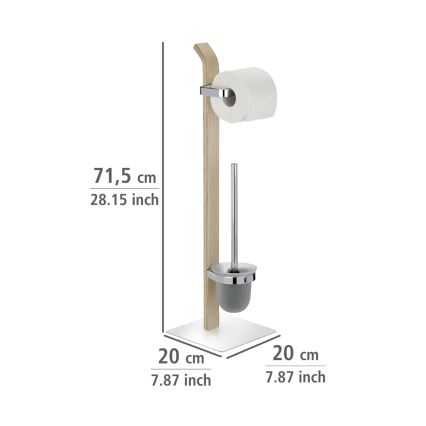 WENKO 20397100 - WC četka SAMONA 20x71,5 cm hrom/smeđa/satin