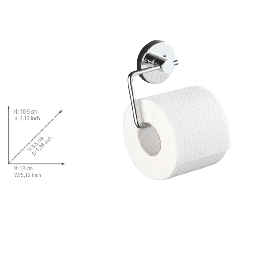WENKO 20899100-Držač toaletnog papira VACUUM-LOC MILAZZO 13x10,5 cm sijajni hrom