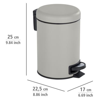 WENKO 22149100 - Korpa LEMAN 17x25 cm bež/crna