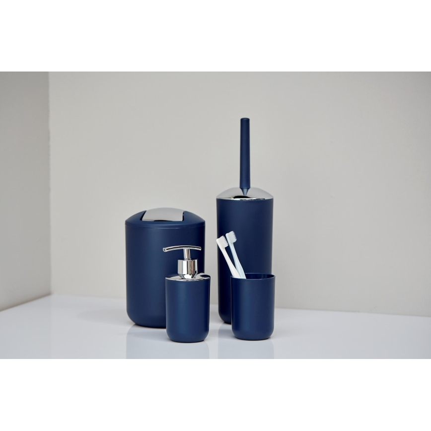 WENKO 22520100 - Koš BRASIL 14x21 cm plavi/sjajni hrom