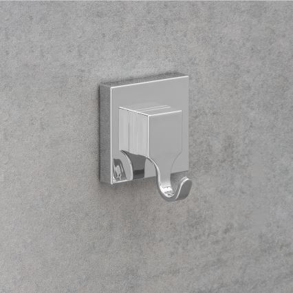 WENKO 22688100-Kukica VACUUM-LOC QUADRO ED 6x7 cm srebrna/sjajni hrom