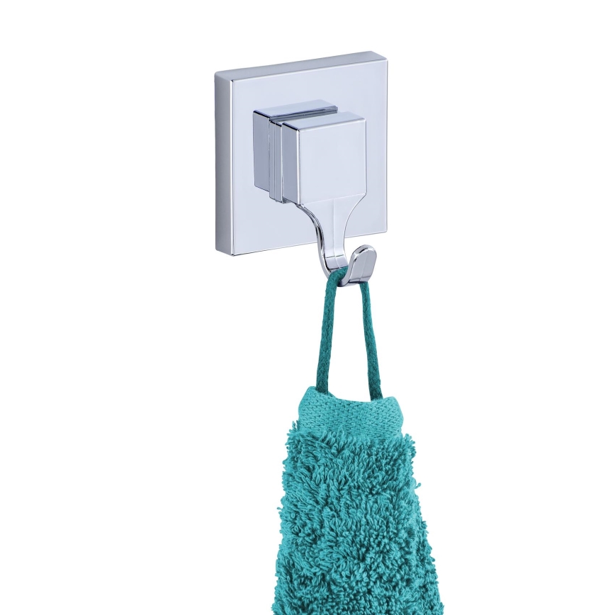 WENKO 22688100-Kukica VACUUM-LOC QUADRO ED 6x7 cm srebrna/sjajni hrom