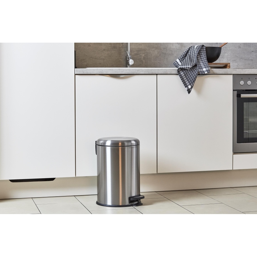 WENKO 22704100 - Kanta LEMAN 30,5x44 cm nerđajući čelik/satenski/crna