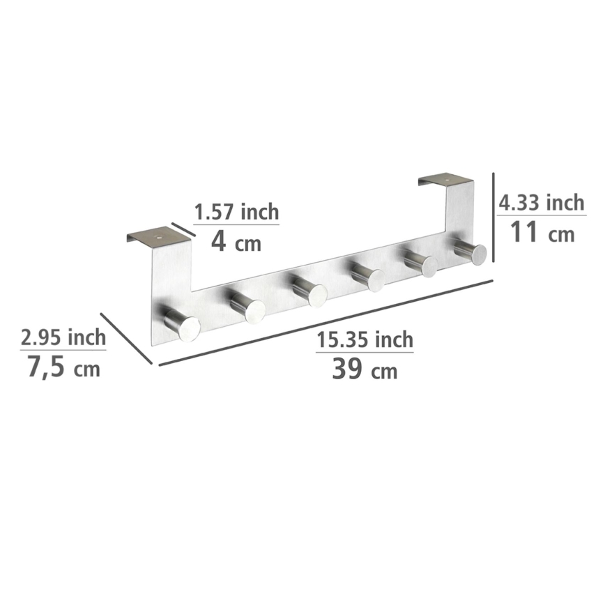 WENKO 22804100-Vešalica CELANO 39x11 cm nerđajući čelik/srebrna