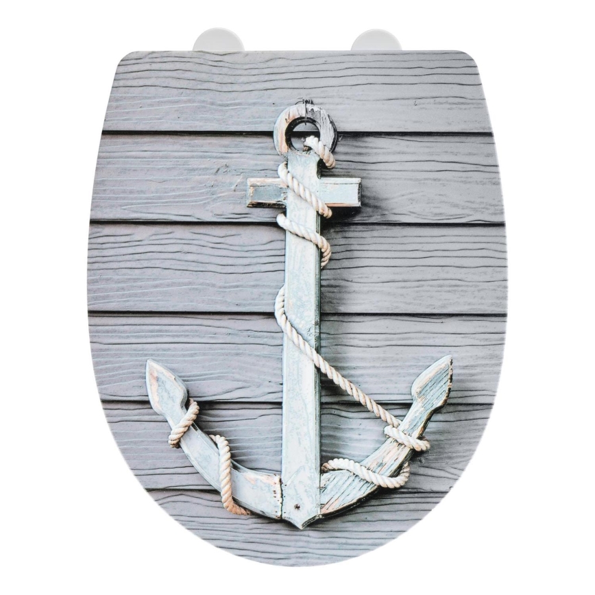 WENKO 23536100-WC daska za WC RELIEF 36,5x45 cm šarena/srebrna