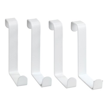 WENKO 23545100-Vešalica za vrata 7,6x6 cm bela