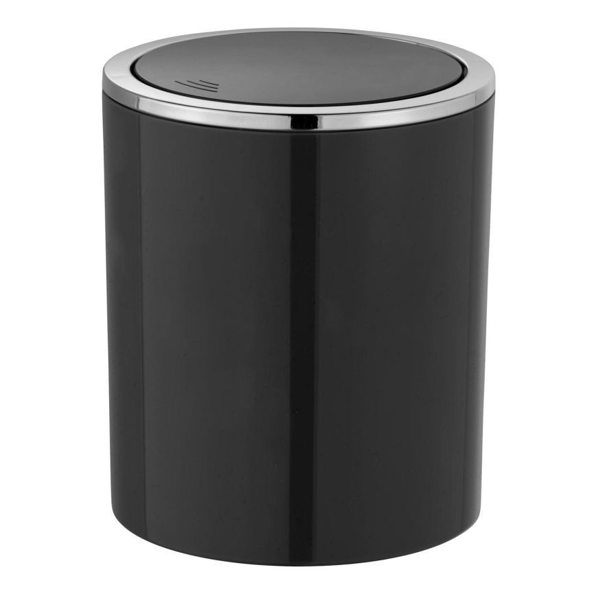 WENKO 23934100 - Kanta INCA 14x16,8 cm crna/sjajni hrom