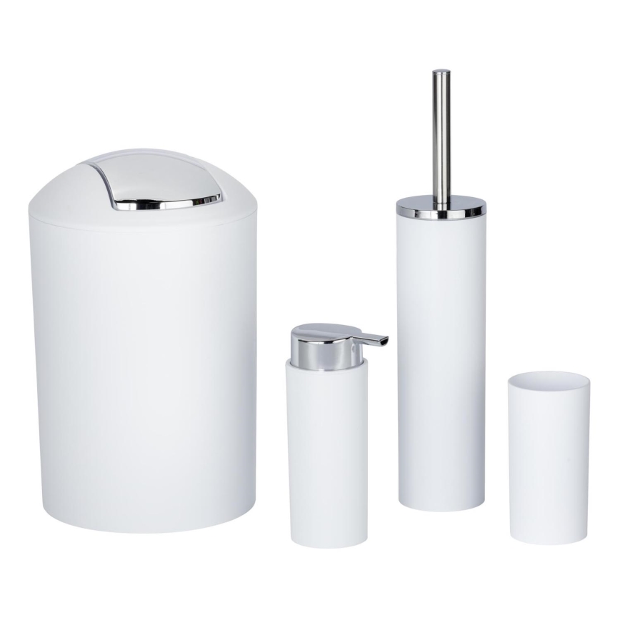 WENKO 24077800 - Set CALVO 6,5x13 cm bela/sjajni hrom