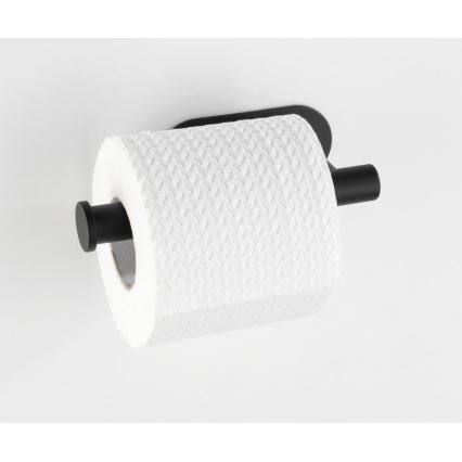 WENKO 24287100-Držač toaletnog papira TURBO-LOC OREA BLACK 16x7 cm inox/crna