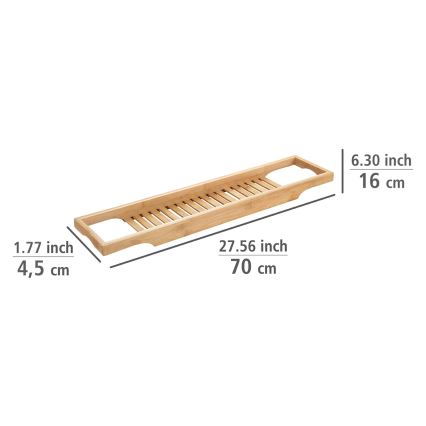 WENKO 24750100 - Polica za kadu BAMBUSA 70x16 cm braon