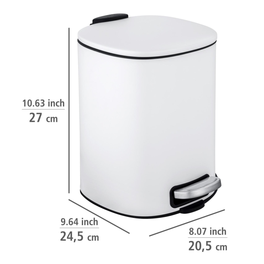 WENKO 24779100 - Koš ALASSIO 20,5x27 cm bela/crna