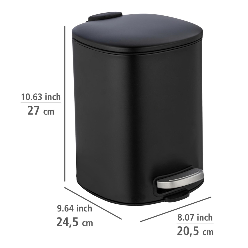 WENKO 24781100 - Koš ALASSIO 20,5x27 cm crni