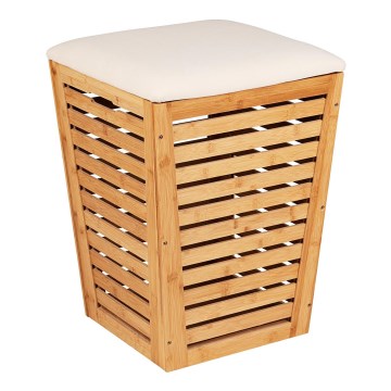 WENKO 25143100 - Koš za veš BAMBUSA 40x56 cm braon