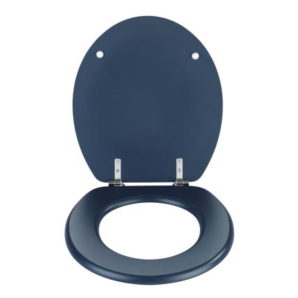 WENKO 25172100-WC daska za WC PRIMA 37x41 cm plava/srebrna