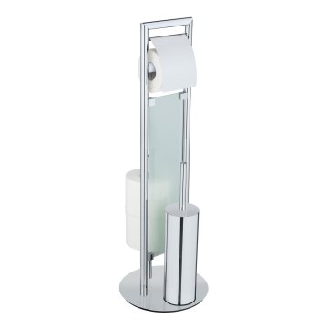 WENKO 25384100 - Toaletni set SULMONA 25x76 cm srebrna/crna