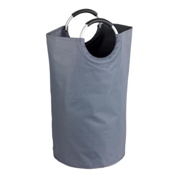 WENKO 3440803100 - Korpa za veš JUMBO 38x72 cm antracit/srebrna/crna
