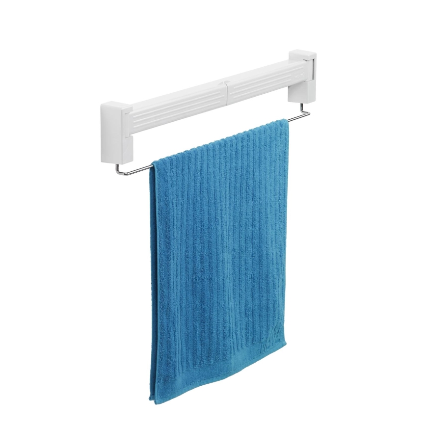 WENKO 3770013100 - Stalak za sušenje veša BUTTERFLY 70x13,5 cm srebrna/bela