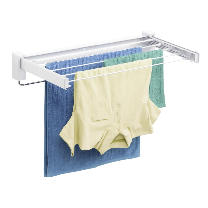 WENKO 3770013100 - Stalak za sušenje veša BUTTERFLY 70x13,5 cm srebrna/bela