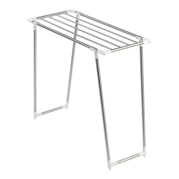 WENKO 3774020100 - Sušilo za veš PROFI SINGLE 87x79 cm nerđajući čelik/srebrna/bela