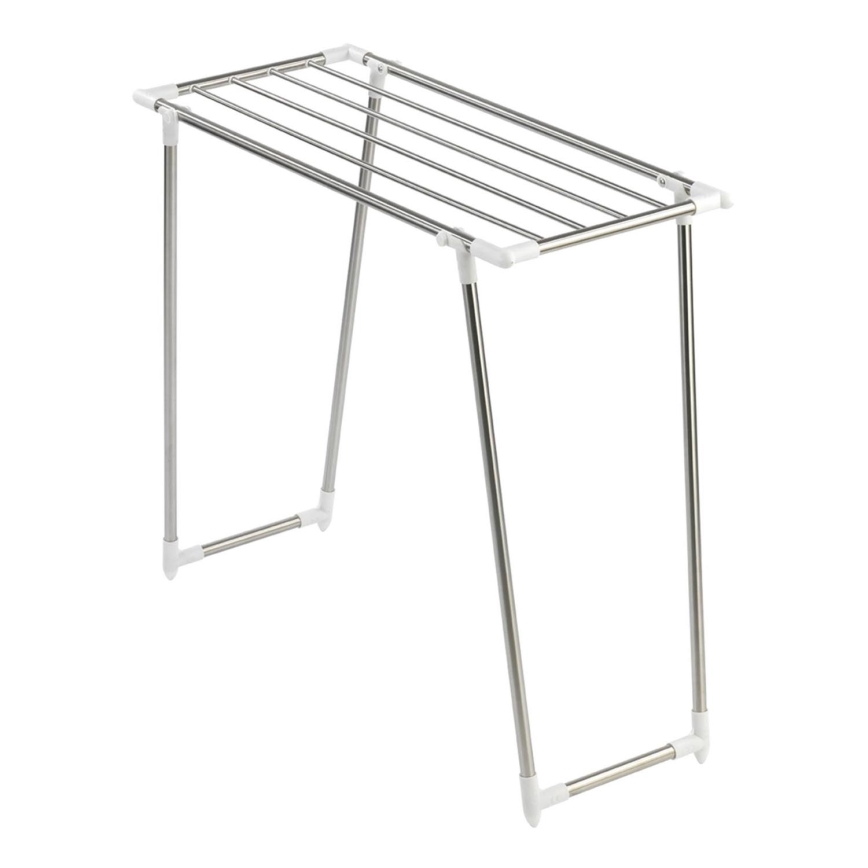 WENKO 3774020100 - Sušilo za veš PROFI SINGLE 87x79 cm nerđajući čelik/srebrna/bela