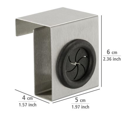 WENKO 4368060100 - Kuka PUSH 5x6 cm srebrna/crna