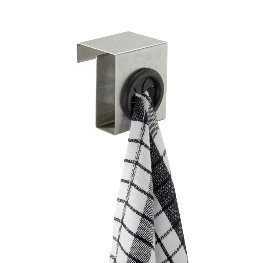 WENKO 4368060100 - Kuka PUSH 5x6 cm srebrna/crna