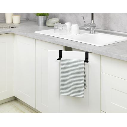 WENKO 53246100 - Držač peškira 7x6 cm inox/crna