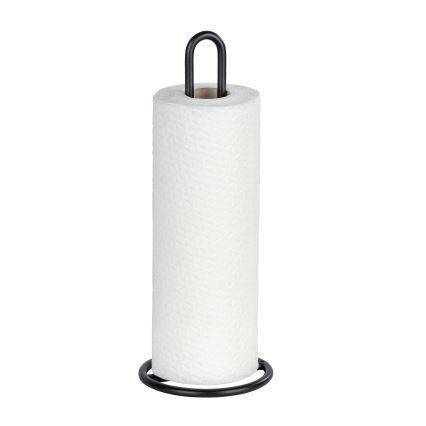 WENKO 53256100 - Crni držač za kuhinjske ubruse 12,5x32,5 cm