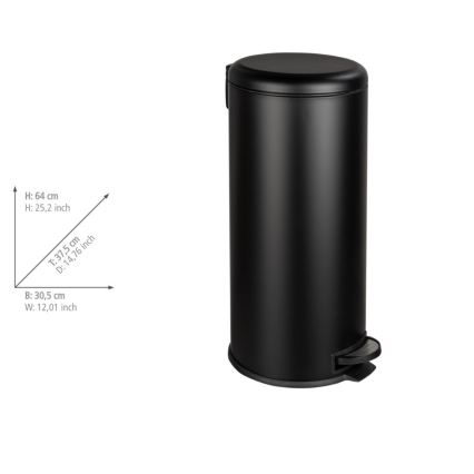 WENKO 54915100 - Korpa LEMAN 30,5x64 cm crna