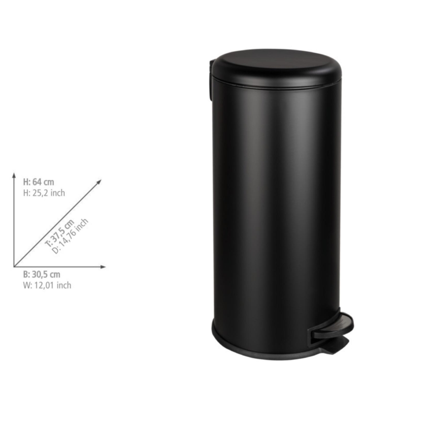 WENKO 54915100 - Korpa LEMAN 30,5x64 cm crna
