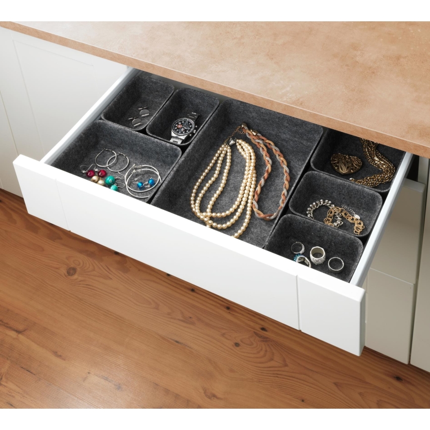 WENKO 64502100 - Organizator fioke FELT 28,5x20 cm siva