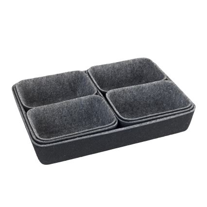 WENKO 64502100 - Organizator fioke FELT 28,5x20 cm siva