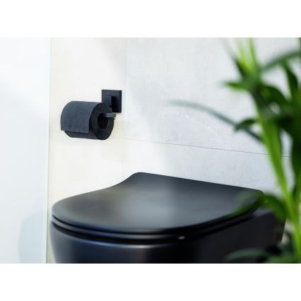 WENKO 71447800 - Držač toaletnog papira VACUUM-LOC QUADRO ED 14x11 cm crna