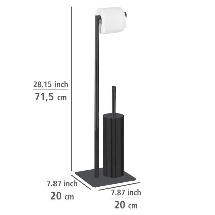 WENKO 71556800 - Set za WC RECCO 20x71,5 cm crna