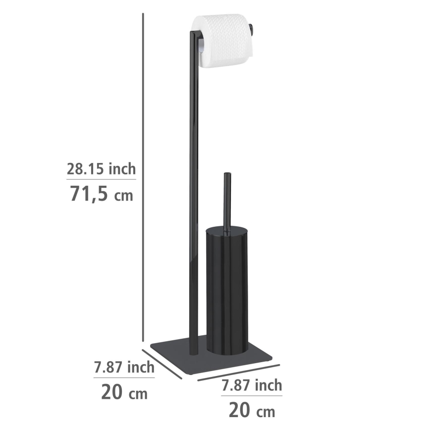 WENKO 71556800 - Set za WC RECCO 20x71,5 cm crna