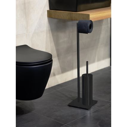 WENKO 71556800 - Set za WC RECCO 20x71,5 cm crna
