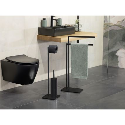 WENKO 71556800 - Set za WC RECCO 20x71,5 cm crna