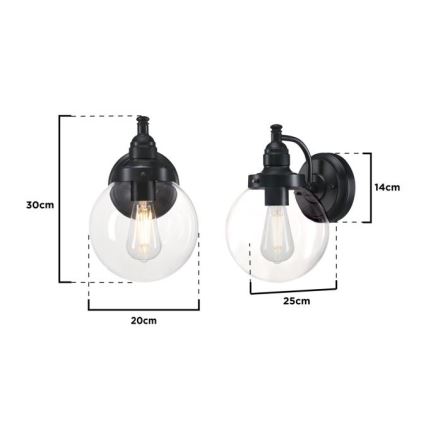 Westinghouse 61239 - Spoljašnja zidna lampa EDDYSTONE 1xE27/60W/230V IP44