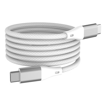 Winner Group - Magnetni USB-C na USB-C kabl 60W 1m bela