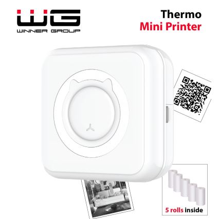 Winner Group - Mini termalni štampač 800 mAh bela