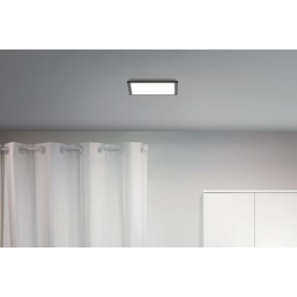 WiZ - LED prigušiva stropna lampa SUPERSLIM LED/12W/230V 2700-6500K Wi-Fi crna