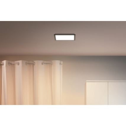 WiZ - LED prigušiva stropna lampa SUPERSLIM LED/12W/230V 2700-6500K Wi-Fi crna