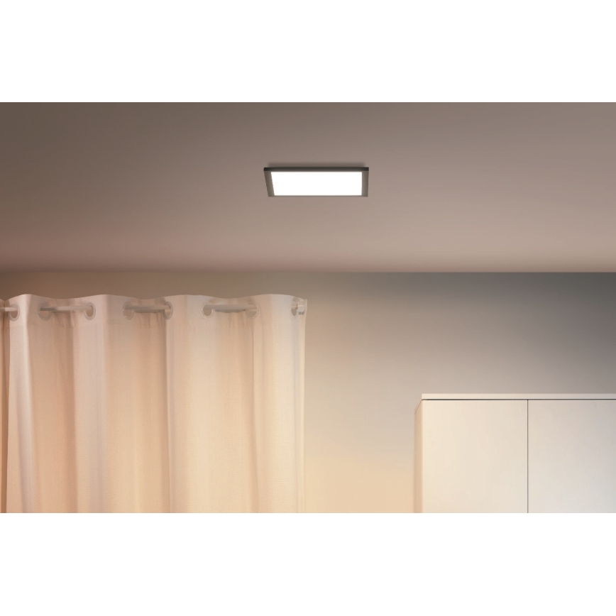 WiZ - LED prigušiva stropna lampa SUPERSLIM LED/12W/230V 2700-6500K Wi-Fi crna