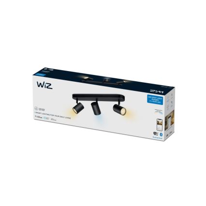 WiZ - LED prigušiva reflektorska svetiljka IMAGEO 3xGU10/4,9W/230V 2700-6500K Wi-Fi CRI 90 crna
